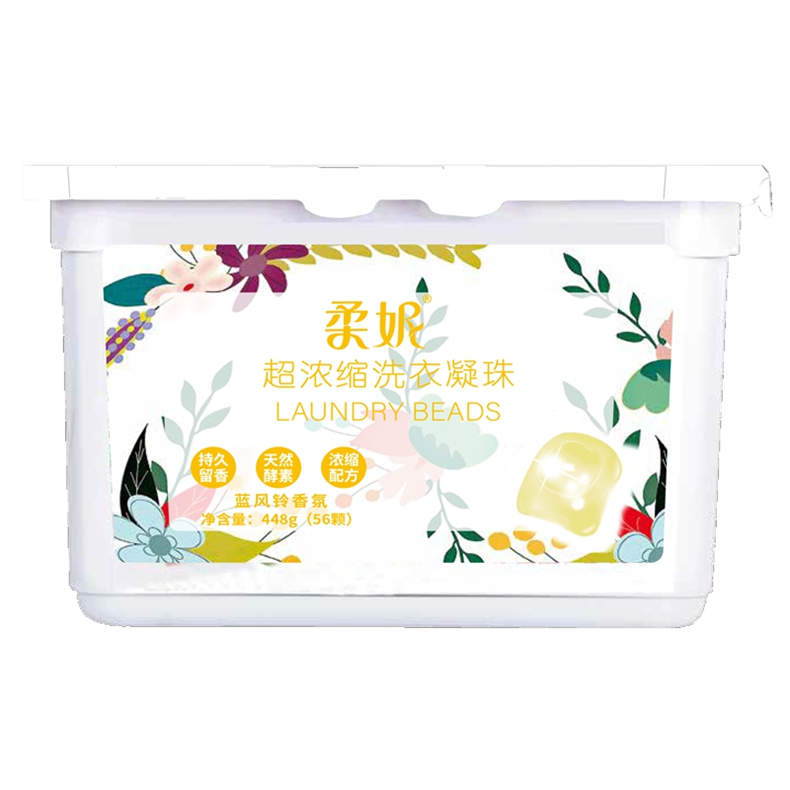 （DF）柔妮超浓缩洗衣凝珠蓝风铃香氛448g/盒*1盒
