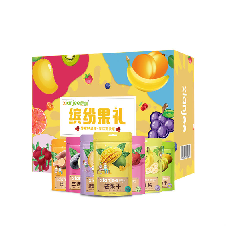 鲜记缤纷果礼果干礼盒0.956kg（DF）