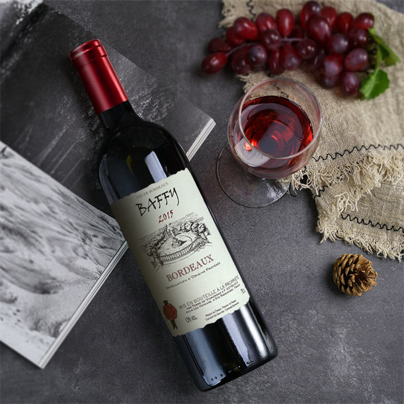 2023酒水节抢购-法国原瓶进口巴菲波尔多红葡萄酒750ml/瓶*12瓶【酒精度：13%vol】