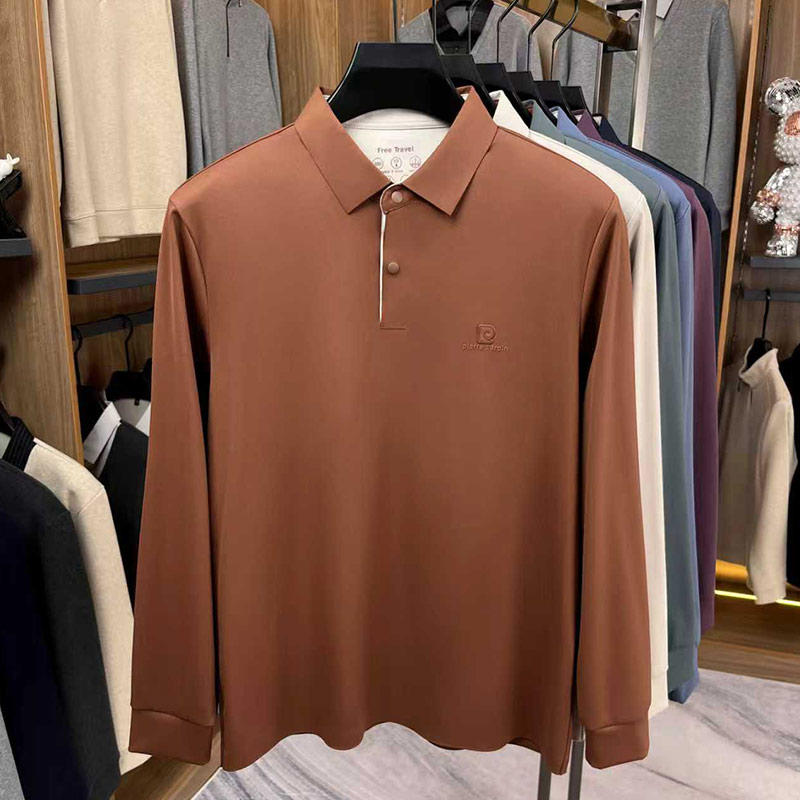 (BD)皮尔卡丹商务长袖POLO衫