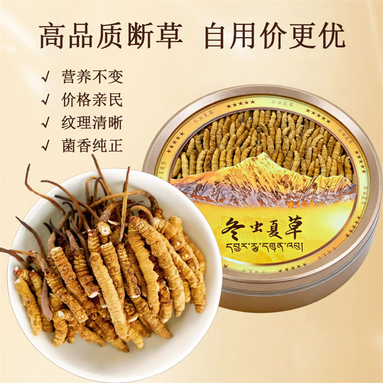 西藏那曲冬虫夏草（断草）40g（赠同等级虫草断草2g、陈皮100g/罐）（ZG）