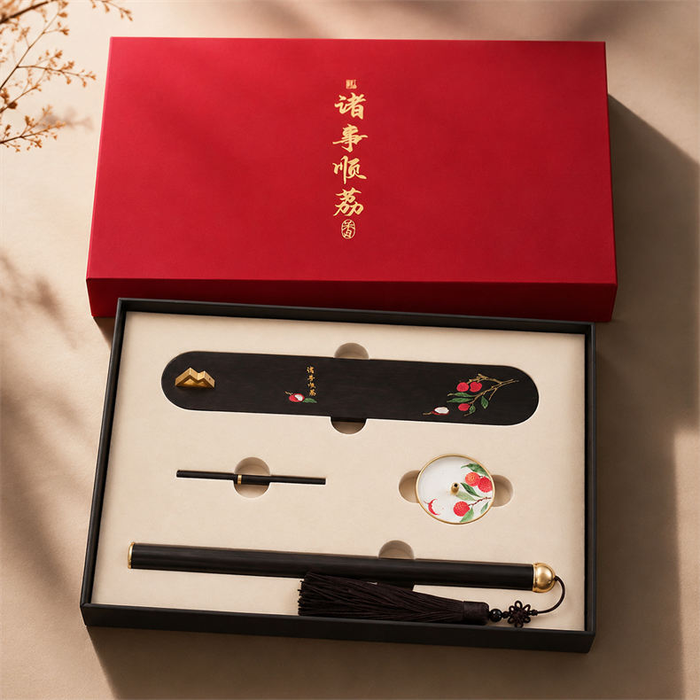 诸事顺荔套装（赠补充装线香10g*5筒、随行香*1盒、香包1个）