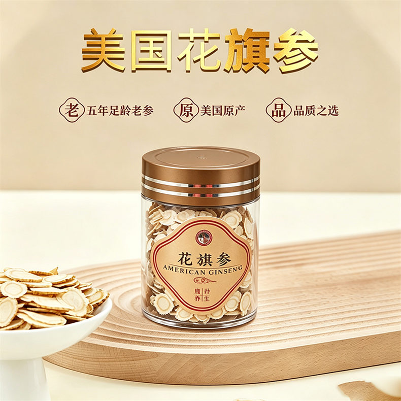 美国花旗参切片30g/罐*10罐（赠花旗参片30g/罐*4罐）（ZG）