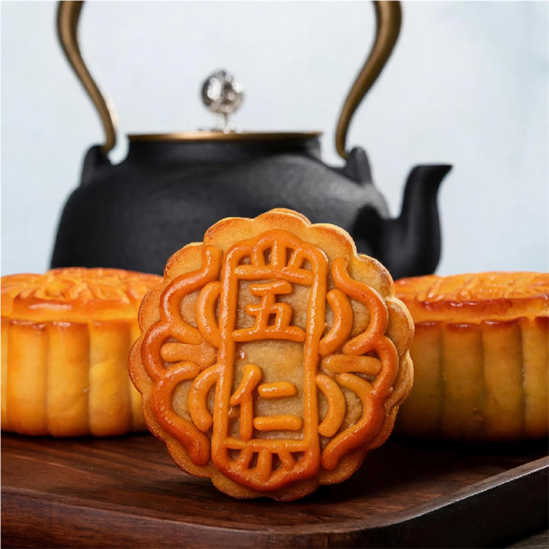 “双节盛惠·礼遇金秋”正耕素润秋月月饼300g/盒*1盒（ZG）