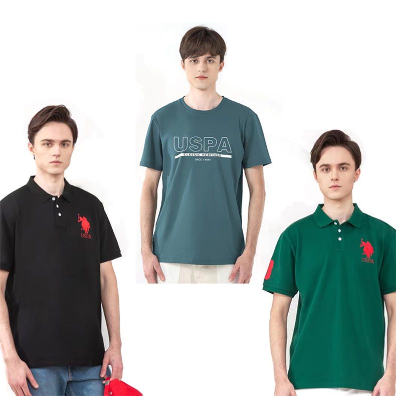 15周年庆-美国U.S.POLO ASSN男式休闲T恤 固态 L：175
